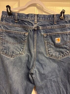 Carhartt FR Blue Classic Denim Jeans with Back Pocket Logo